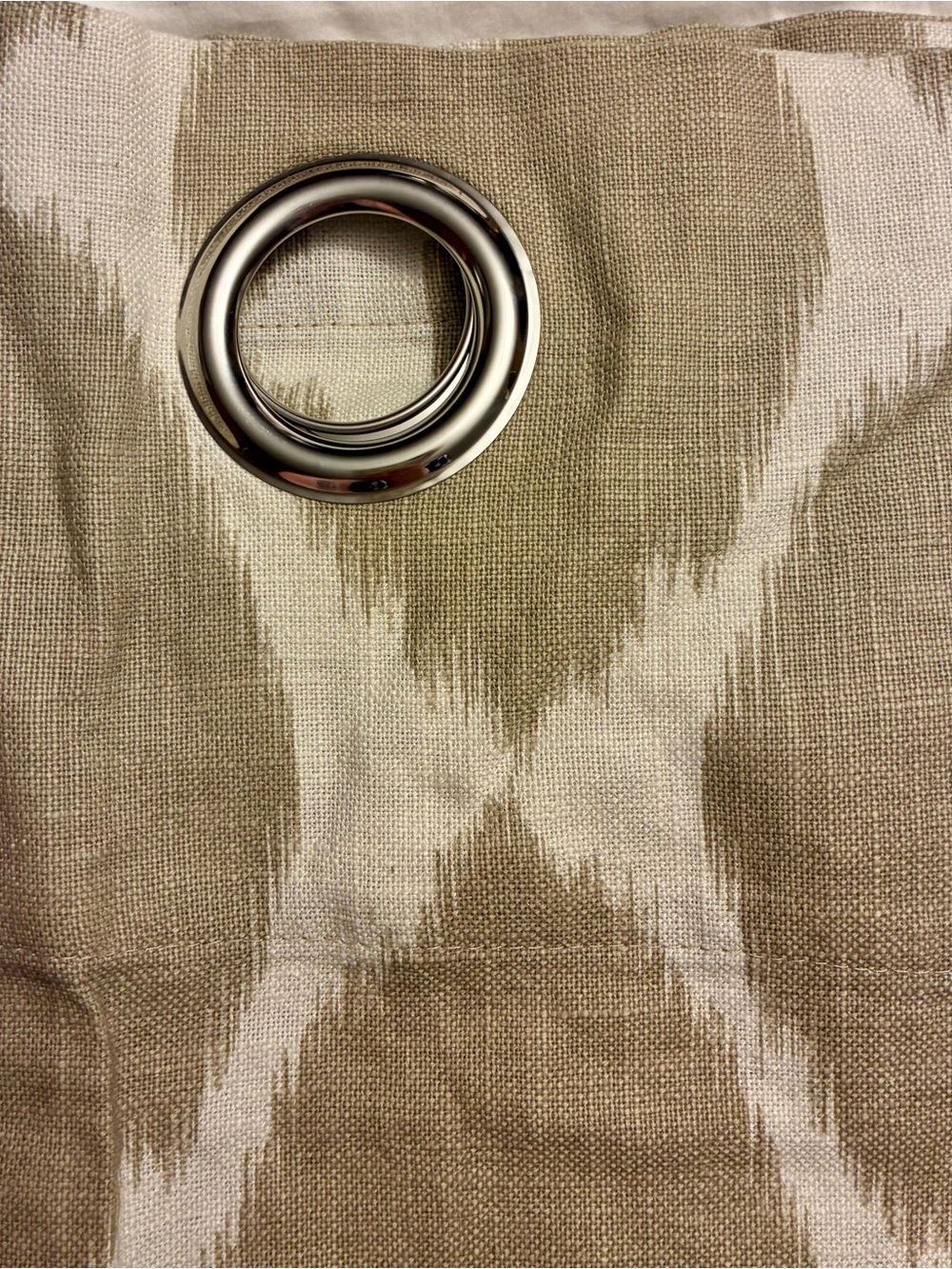 West Elm Ikat Ogee
Linen
Curtains - Taupe/Cream
48"
X 84" (Set of 2 panels)